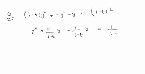 find-a-particular-solution-to-the-nonhomogeneous-equation-1-t-yprime-primet-yprime-y1-t2-given-that-