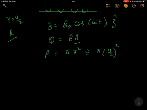 a-long-solenoid-of-radius-a-is-driven-by-an-alternating-current-so-that-the-field-inside-is-sinusoid