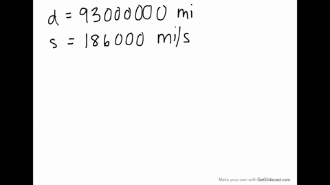 the-distance-from-the-sun-to-the-earth-is-approximately-93000000-miles-if-light-travels-at-a-rate-of