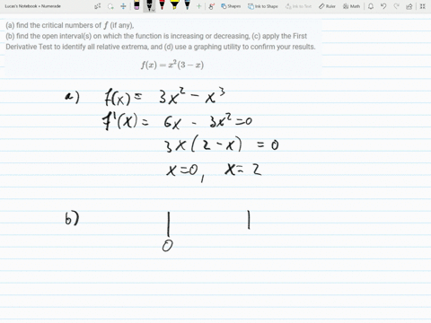 a-find-the-critical-numbers-of-f-if-any-b-find-the-open-intervals-on-which-the-function-is-increa-43