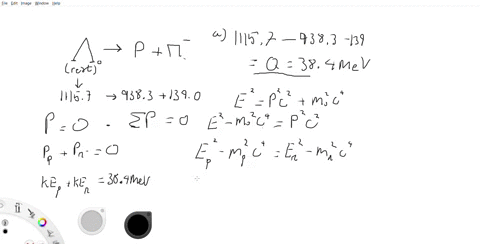 ii-for-the-decay-lambda0-rightarrow-mathrmppi-calculate-a-the-q-value-energy-released-and-b-the-kine