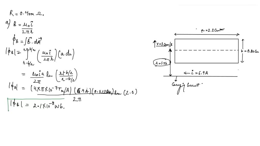 SOLVED:In Fig. 30-37, a rectangular loop of wire with length a=2.2 cm ...