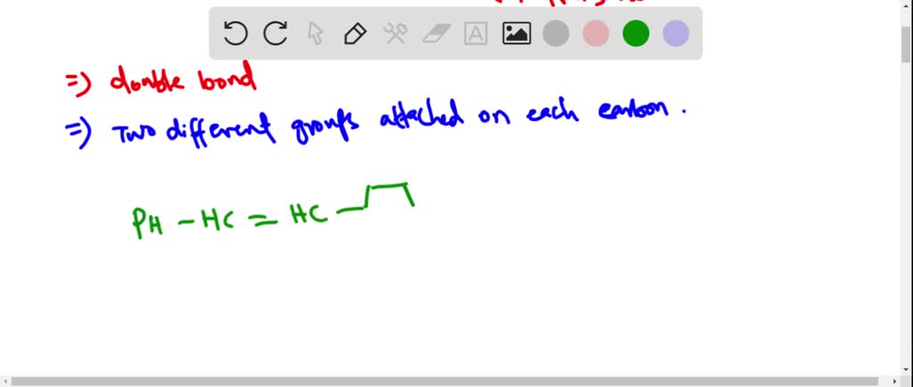 The total number of geometrical isomers possible in following compound ...