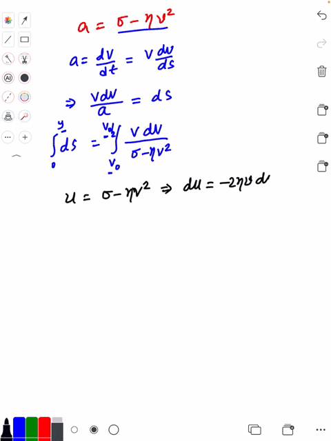 a-projectile-is-fired-downward-with-initial-speed-v_0-in-an-experimental-fluid-and-experiences-an-ac