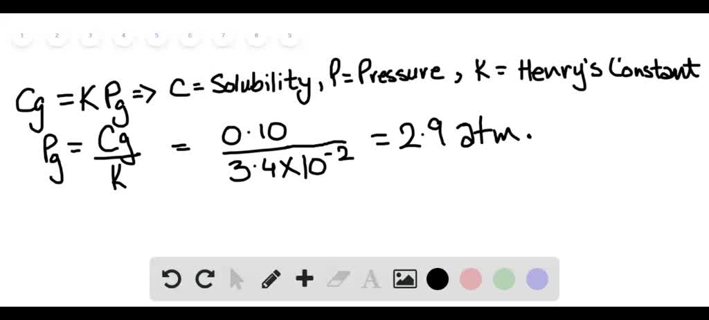 Solved The Henrys Law Constant For Mathrm{co} {…