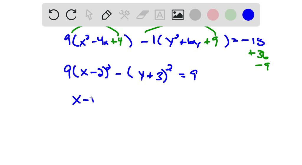 SOLVED:Sketching a Hyperbola In Exercises 19-32, find the center ...