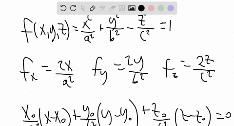 show-that-the-tangent-plane-to-the-quadric-surface-at-the-point-leftx_0-y_0-z_0right-can-be-writte-6