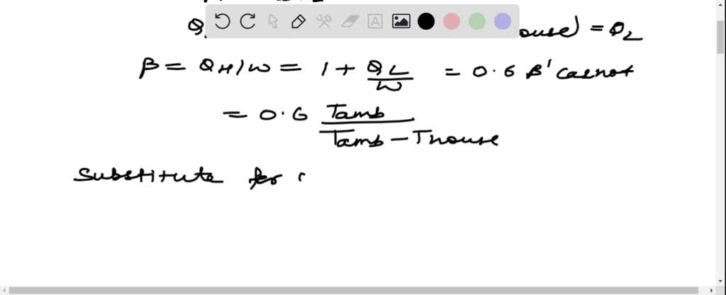 SOLVED:A heat pump cools a house at 70 F with a maximum of 4000 Btu / h ...