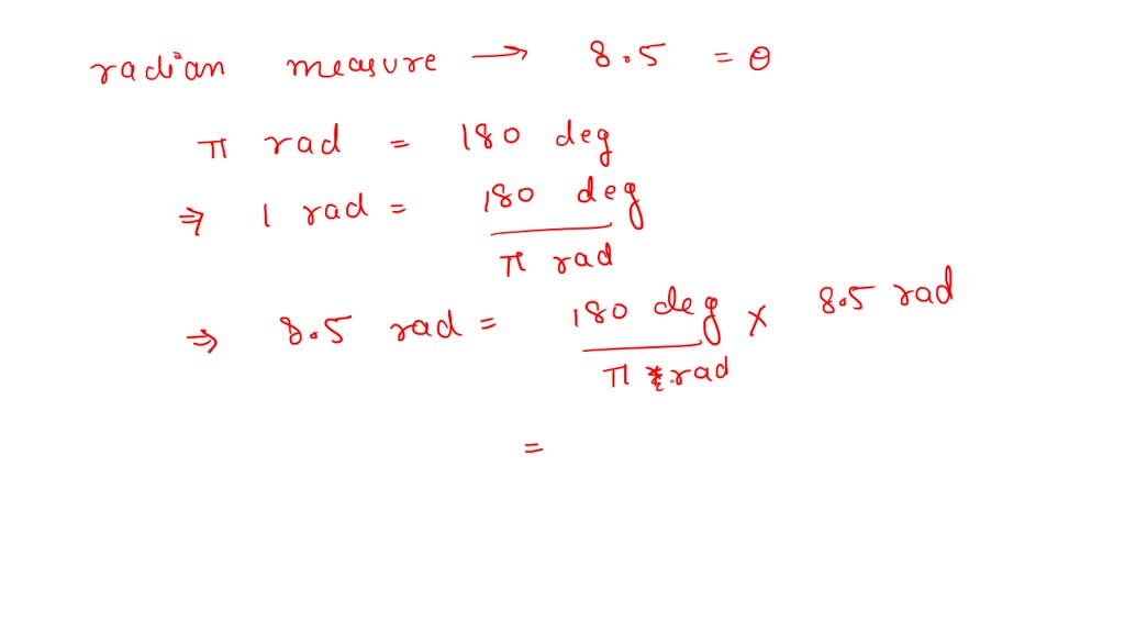 SOLVEDConvert the angle measure from radians to