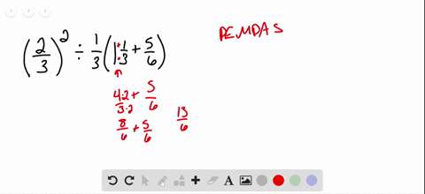 simplify-leftfrac23right2-div-frac13left1-frac13frac56right
