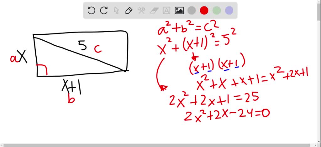 SOLVED:The length of a rectangular poster is 1 ft more than the width ...