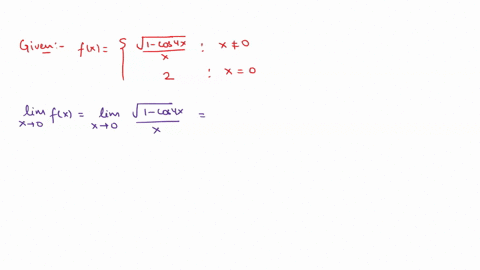 discuss-the-continuity-of-the-function-fxleftbeginarraycllleftfracsqrt1-cos-4-xxright-x-neq-0-2-x0en