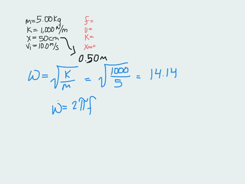 a-500-kg-object-on-a-horizontal-frictionless-surface-is-attached-to-a-spring-with-k1000-mathrmn-math