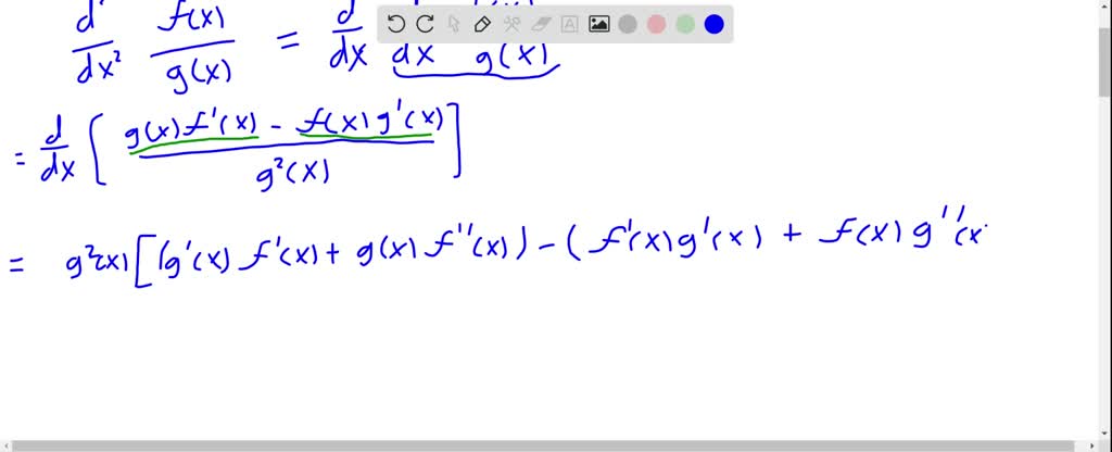 SOLVED:Quotient Rule for the second derivative Assuming the first and ...