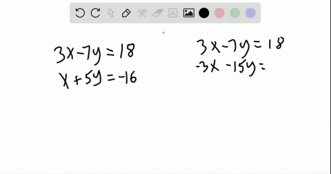 solve-each-system-by-elimination-beginarrayl3-x-7-y18-x5-y-16endarray