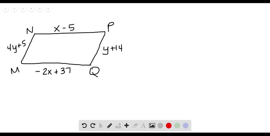 SOLVED:The sides of MNP Q are represented by the expressions below ...