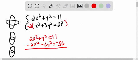 solve-the-system-of-equations-by-using-elimination-leftbeginarrayl-2-x2y211-x23-y228-endarrayright