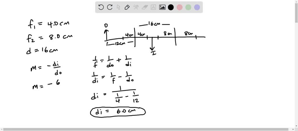 SOLVED:A lens combination consists of two lenses with focal lengths of ...