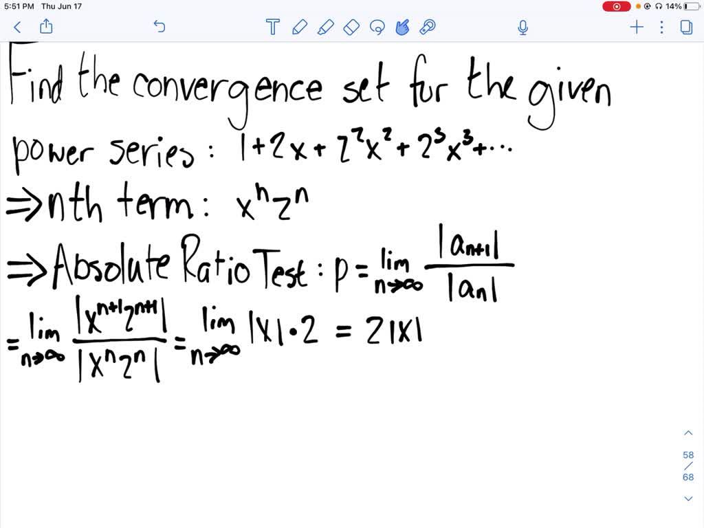 SOLVED Find The Convergence Set For The Given Power Series Hint First 