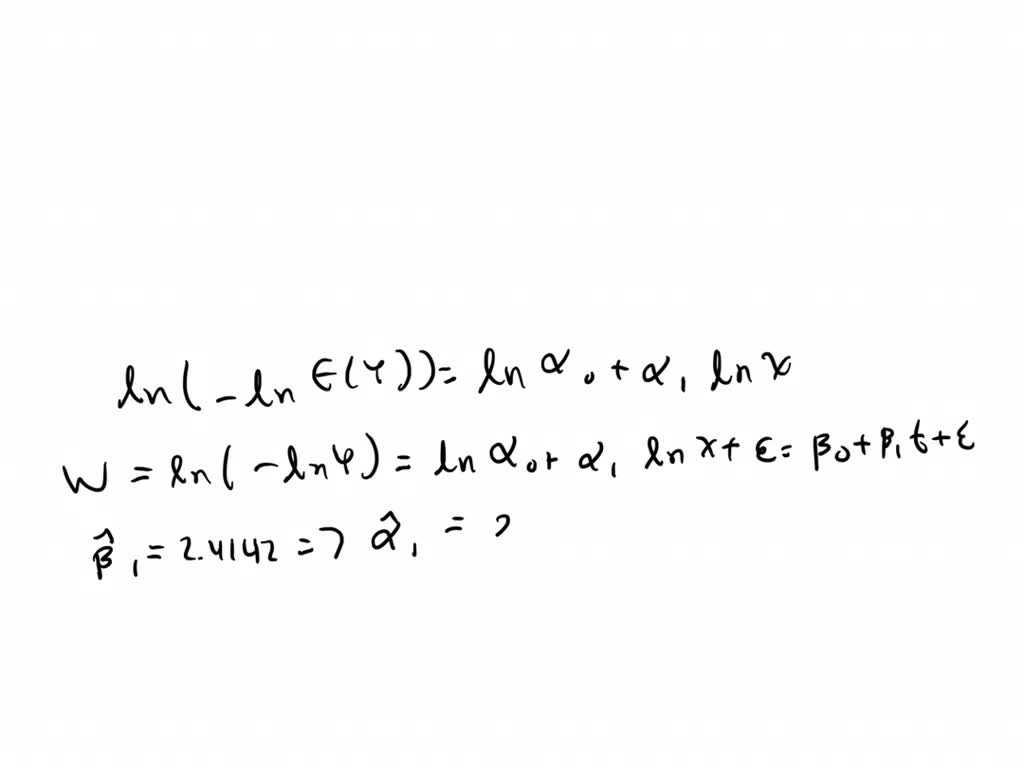 Use linear regression and logarithmic transformation to determine the ...