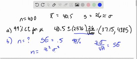 a-random-sample-of-400-measurements-is-selected-from-a-population-and-the-sample-mean-and-standard-d