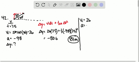 a-projectile-is-fired-with-an-initial-speed-of-30-mathrmm-mathrms-at-an-angle-of-60circ-above-the-ho