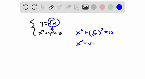 solve-each-nonlinear-system-of-equations-leftbeginarrayl-ysqrtx-x2y212-endarrayright