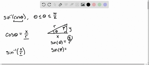 draw-a-right-triangle-to-simplify-the-given-expressions-assume-x0-sin-1cos-theta-text-for-0-leq-thet