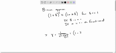 use-the-binomial-expansion-to-derive-the-following-results-for-values-of-v-ll-c-and-use-when-applica