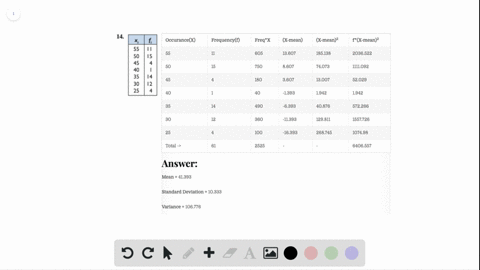 the-given-values-represent-data-for-a-sample-find-the-variance-and-the-standard-deviation-based-on-5
