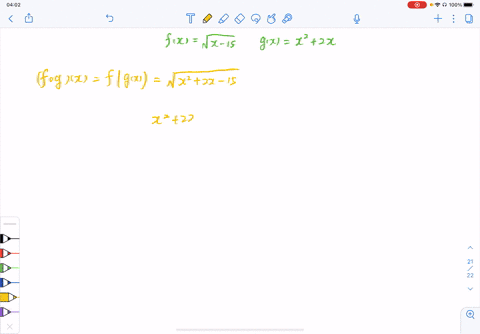 find-a-f-circ-gx-and-the-domain-of-f-circ-g-and-b-g-circ-fx-and-the-domain-of-g-circ-f-fxsqrtx-15-qu