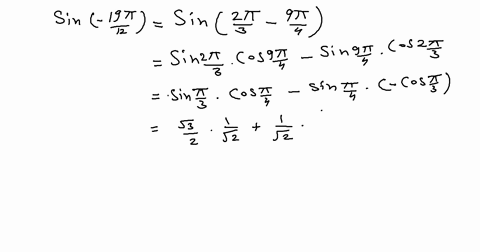 SOLVED:Find the exact values of the sine, cosine, and tangent of the ...