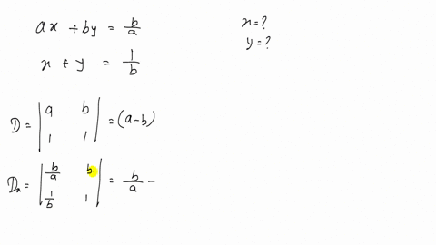solve-each-system-for-x-and-y-using-cramers-rule-assume-a-and-b-are-nonzero-constants-beginarrayr-a-