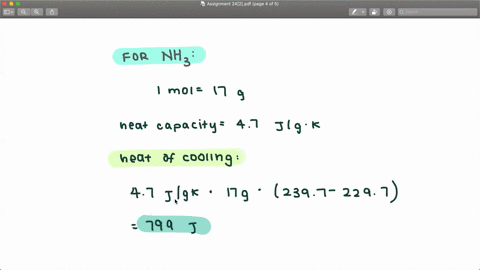 what-quantity-of-energy-in-joules-is-evolved-when-100-mol-of-liquid-ammonia-cools-from-333circ-mathr
