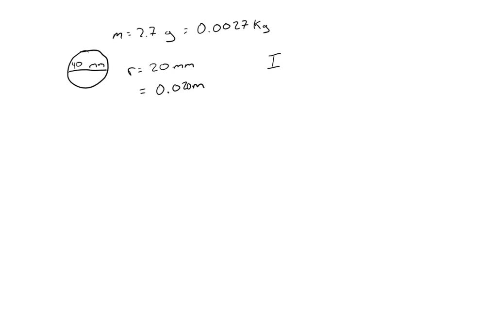 A regulation table tennis ball has a mass of 2.7 g and is 40 mm in