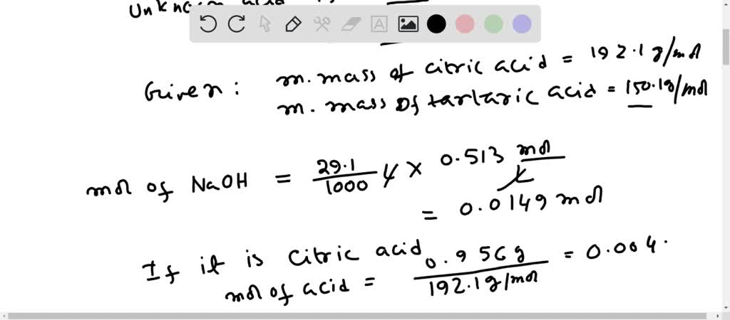 SOLVED:You arc given an acid and told only that it could be citric acid ...