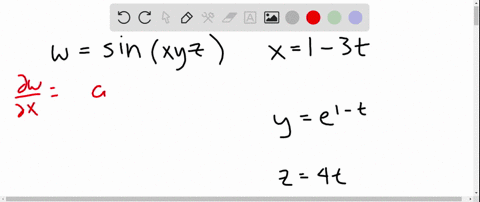 if-wsin-x-y-z-x1-3-t-ye1-t-and-z4-t-quad-find-fracpartial-wpartial-t