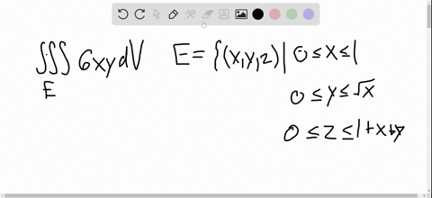 evaluate-the-triple-integral-iint_e-6-x-y-d-v-where-e-lies-under-the-plane-z1xy-and-above-the-region
