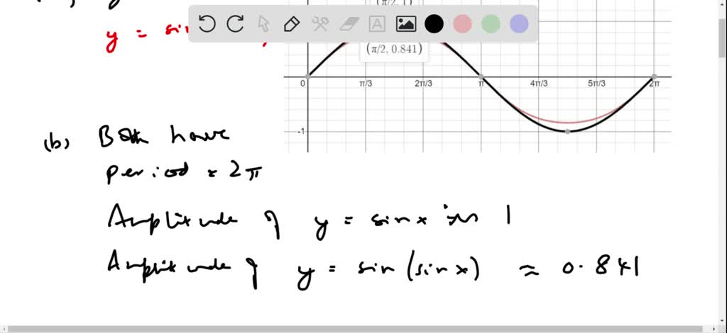 solved-a-graph-the-two-functions-y-sinx-and-y-sin-sinx-in-the