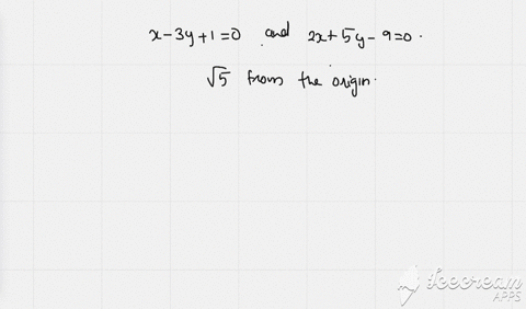 the-equation-of-the-line-passing-through-the-intersection-of-the-lines-x-3-y10-and-2-x5-y-90-and-at-
