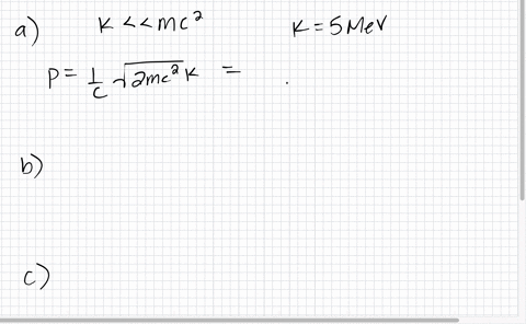 find-the-de-broglie-wavelength-of-a-a-5-mathrmmev-proton-b-a-50-mathrmgev-electron-c-an-electron-mov