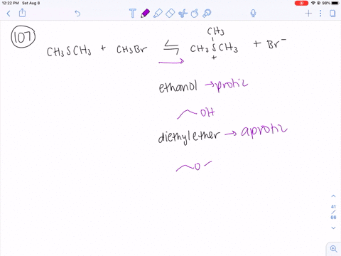in-which-solvent-ethanol-or-diethyl-ether-would-the-equilibrium-for-the-following-s_mathrmn-2-reacti