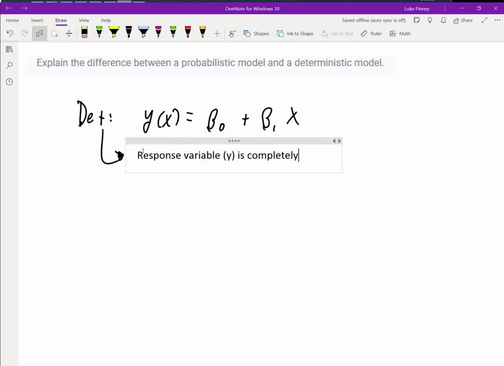SOLVED: Explain the difference between deterministic and non ...