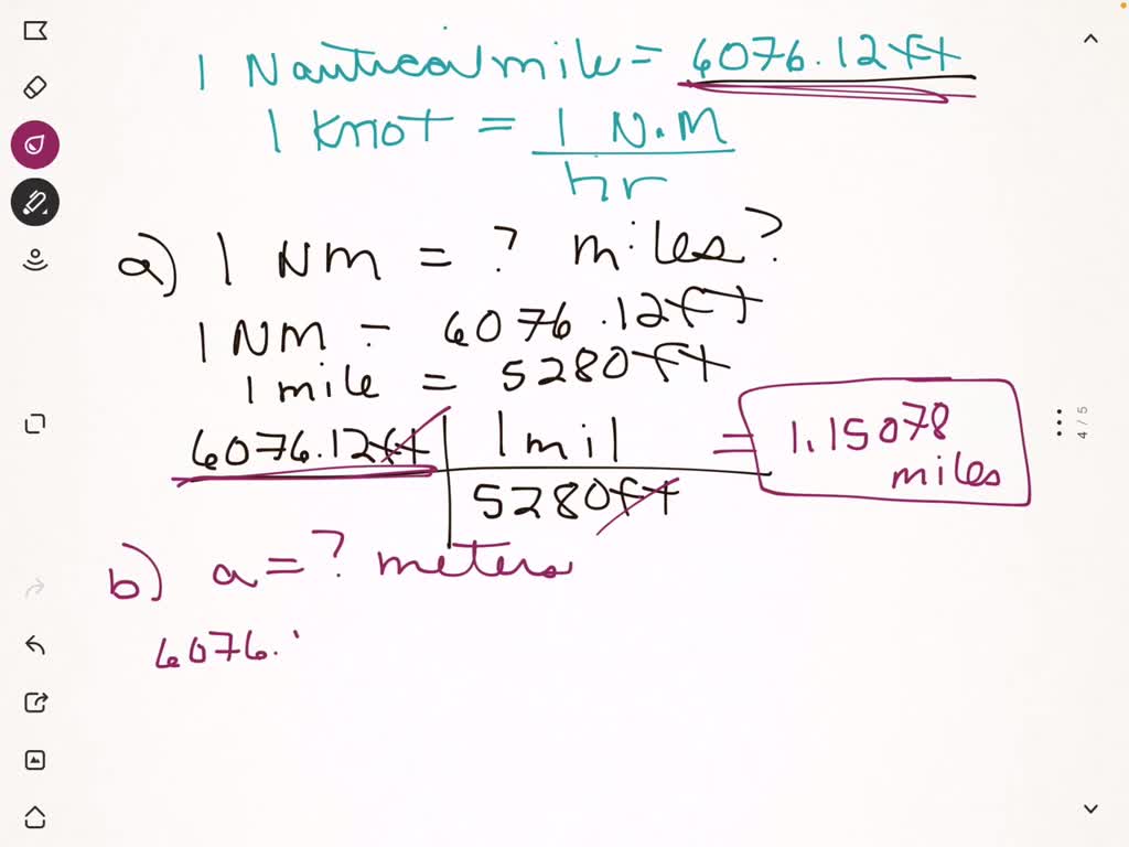 How To Calculate Nautical Miles Per Hour