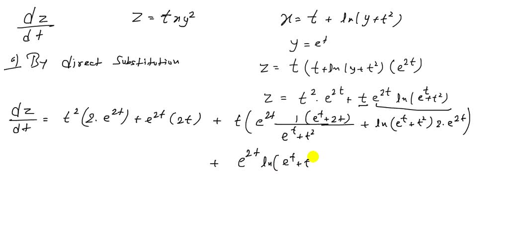 solved-use-two-methods-to-calculate-d-z-d-t-given-that-z-t-x-y-2-x-t