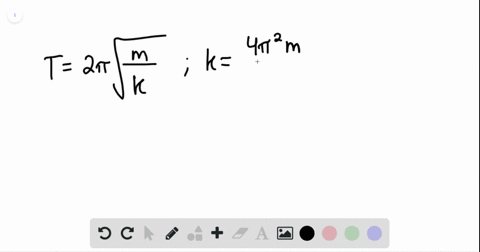 a-049-kg-mass-attached-to-a-spring-undergoes-simple-harmonic-motion-with-a-period-of-067-mathrms-wha