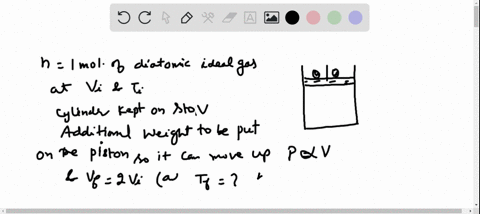 a-vertical-cylinder-with-a-movable-piston-contains-100-mol-of-a-diatomic-ideal-gas-the-volume-of-t-2