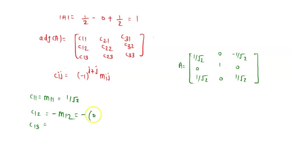 SOLVEDDetermine whether the matrix is orthogonal. An invertible square