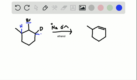 when-the-deuterium-labeled-compound-shown-at-right-is-subjected-to-dehydrohalogenation-using-sodium-
