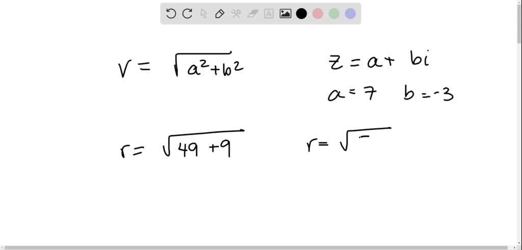 the modulus of the complex number 4 3i 7 is equal to